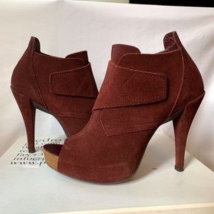 Pedro Garcia Open-toe Suede Chenoa Bootie 39